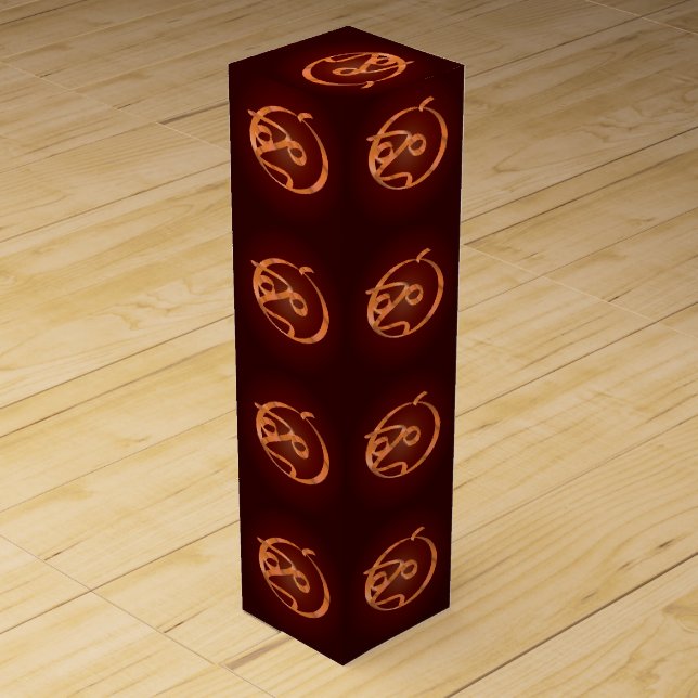 Halloween pumpkin wine box (Front)