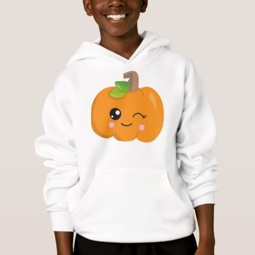 Halloween Pumpkin Winking Pumpkin Trick Or Treat Hoodie