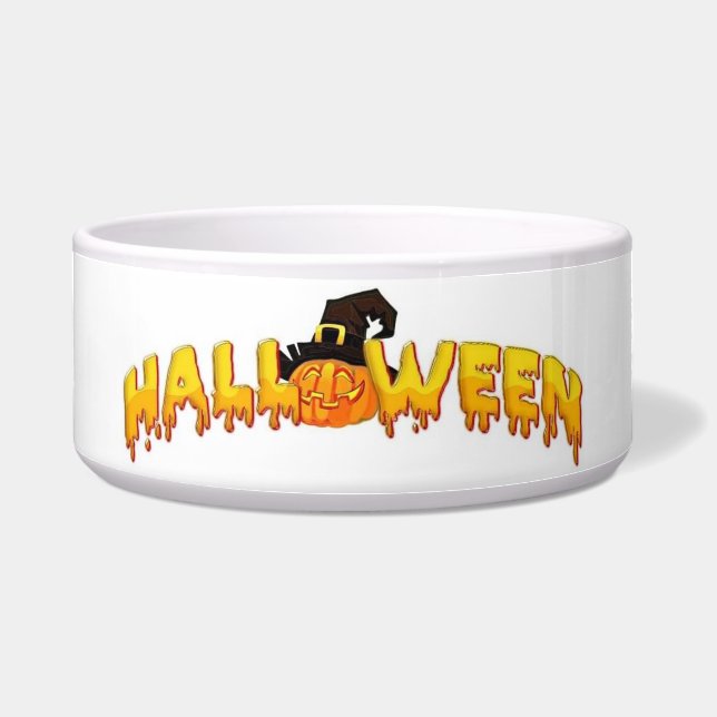 Halloween pumpkin witch bowl (Front)