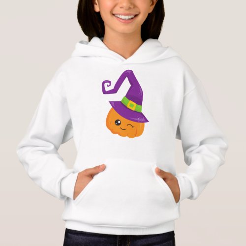 Halloween Pumpkin Witch Hat Trick Or Treat Hoodie