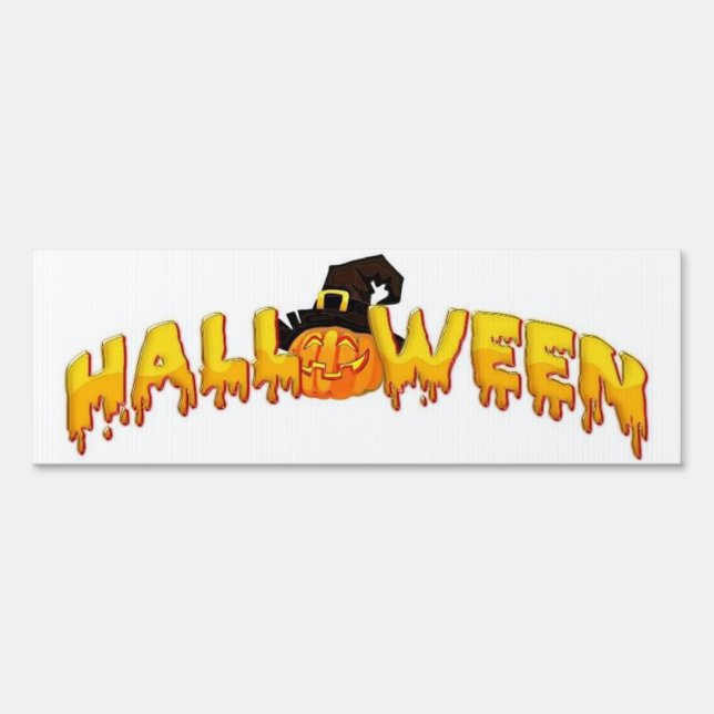 Halloween pumpkin witch sign (Front)