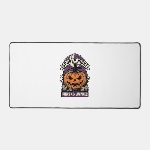 Halloween Pumpkin Witch Vintage Spooky Night Shirt Desk Mat