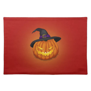 Halloween Pumpkin with Hat - Placemat