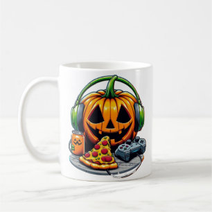 Halloween Pumpkin with Headphones and Games? Coffee Mug