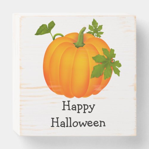 Halloween Pumpkin Wooden Box Sign