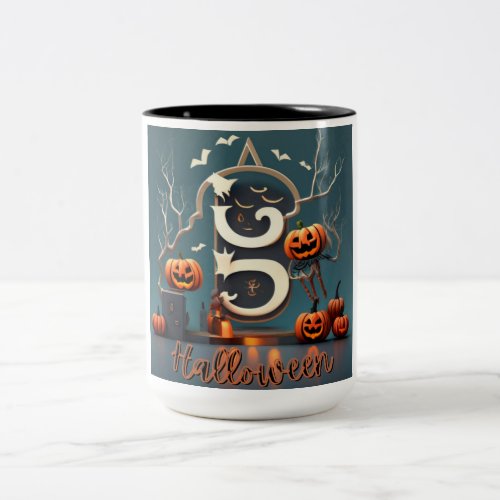 Halloween Pumpkins 3 Two_Tone Coffee Mug