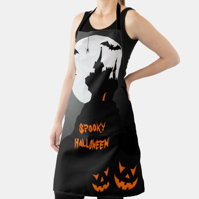 Halloween Pumpkins and Bats Apron (Insitu)