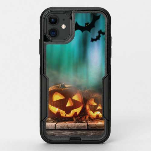 Halloween pumpkins and bats  OtterBox commuter iPhone 11 case