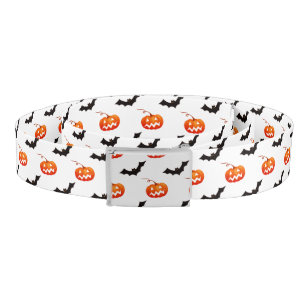 Halloween Pumpkins and Bats, Trick or Treat, Boo Belt