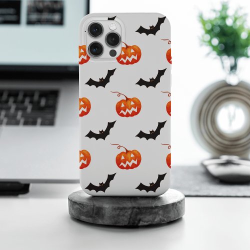 Halloween Pumpkins and Bats Trick or Treat Boo iPhone 15 Pro Max Case