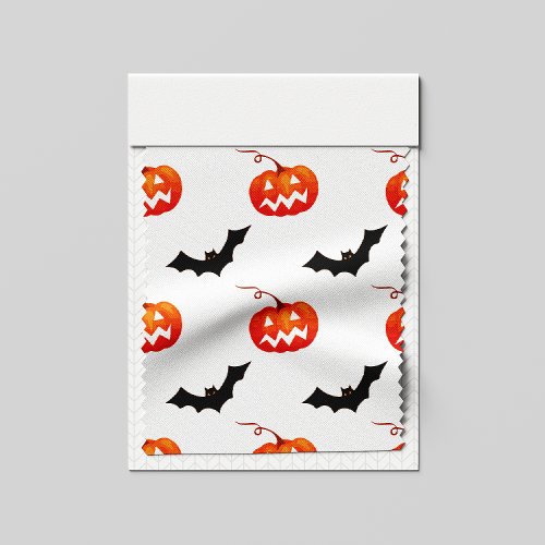 Halloween Pumpkins and Bats Trick or Treat Boo Fabric