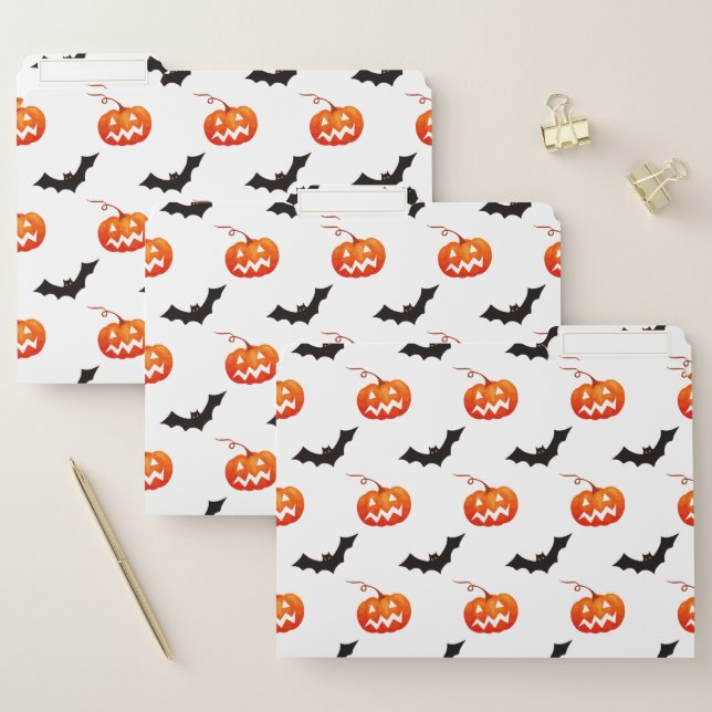 Halloween Pumpkins and Bats, Trick or Treat, Boo File Folder (Set)