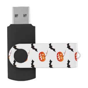 Halloween Pumpkins and Bats, Trick or Treat, Boo Flash Drive