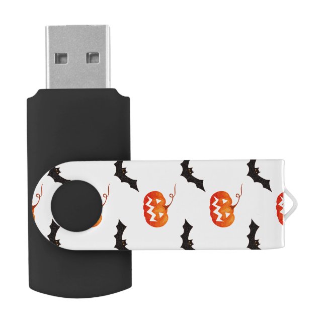 Halloween Pumpkins and Bats, Trick or Treat, Boo Flash Drive (Opened)