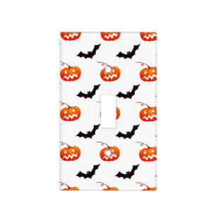 Halloween Pumpkins and Bats, Trick or Treat, Boo Light Switch Cover