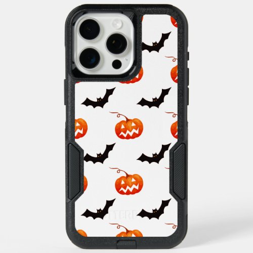 Halloween Pumpkins and Bats Trick or Treat Boo iPhone 15 Pro Max Case