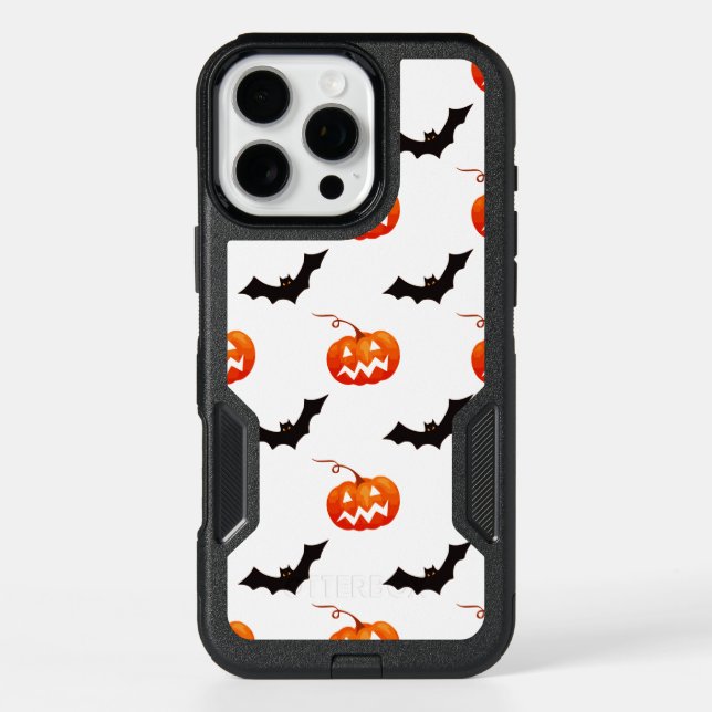 Halloween Pumpkins and Bats, Trick or Treat, Boo Otterbox iPhone Case (Back)