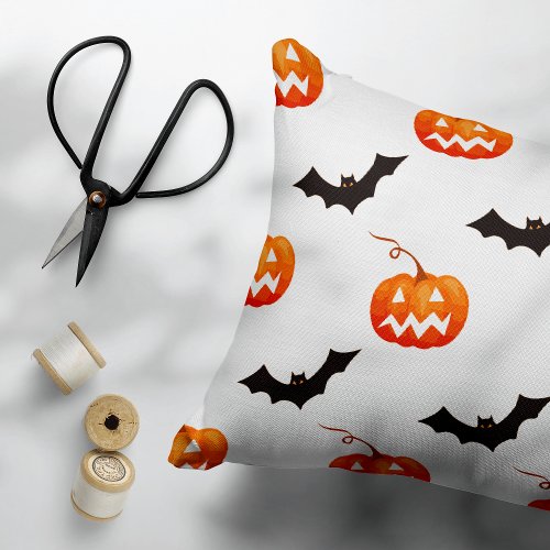 Halloween Pumpkins and Bats Trick or Treat Boo Pet Bed