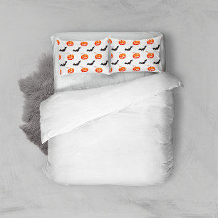 Halloween Pumpkins and Bats, Trick or Treat, Boo Pillow Case