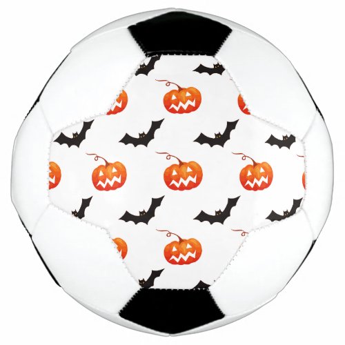 Halloween Pumpkins and Bats Trick or Treat Boo Soccer Ball