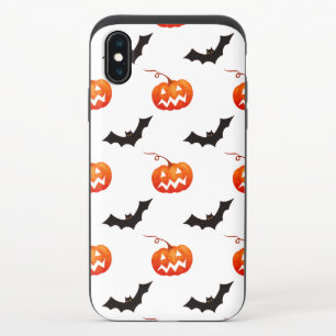 Halloween Pumpkins and Bats, Trick or Treat, Boo iPhone XS Slider Case