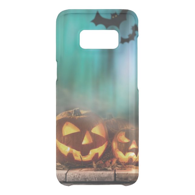 Halloween pumpkins and bats uncommon samsung galaxy case (Back)