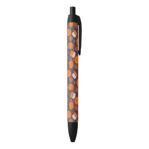 Halloween pumpkins and foliage pattern pen