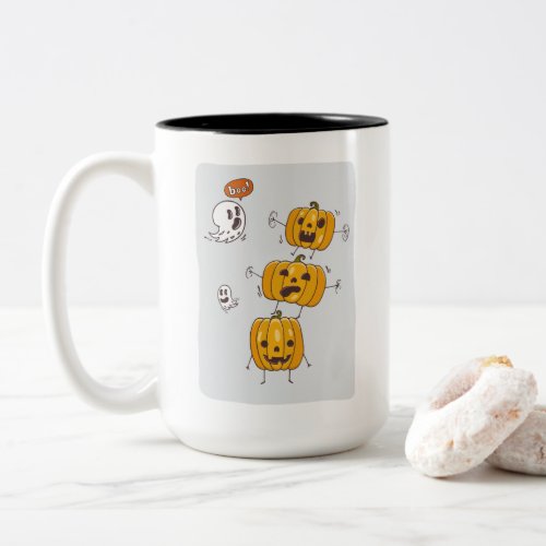 Halloween Pumpkins and Ghosts Mug