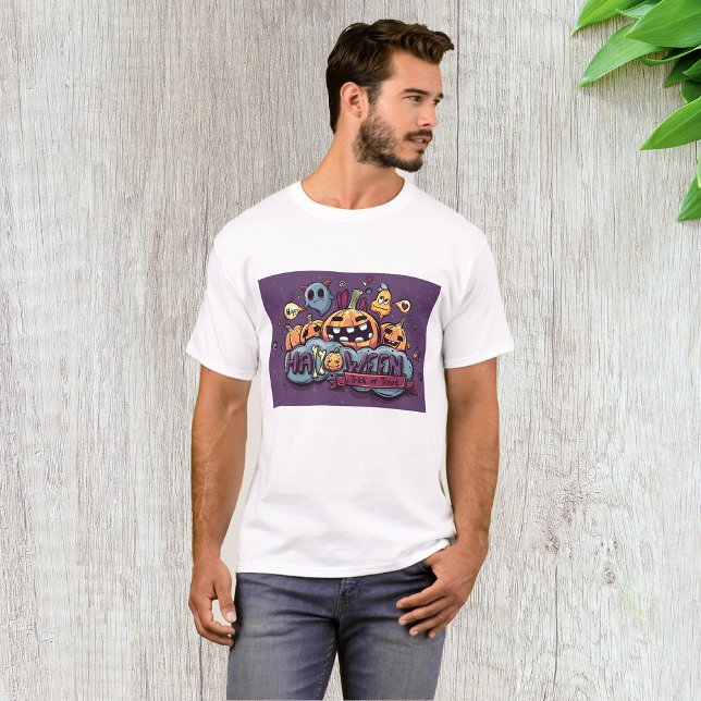 Halloween Pumpkins and Ghosts Trick or Treat T-Shirt (Creator Uploaded)