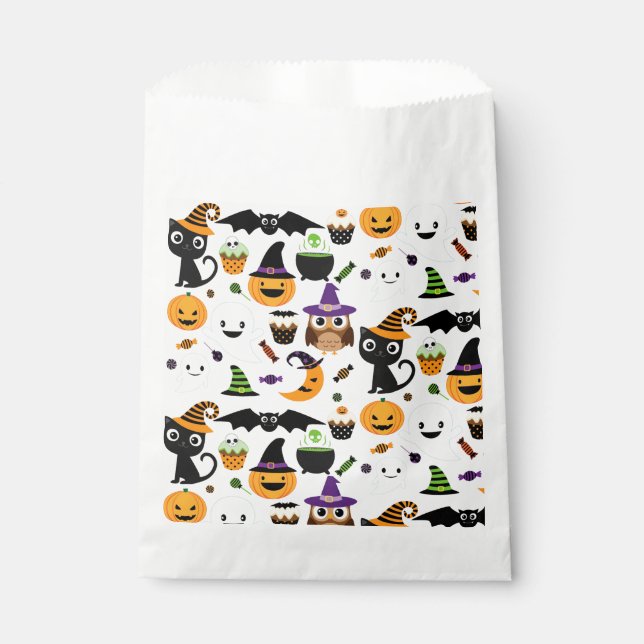 Halloween Pumpkins and More Favor Bag (Front)