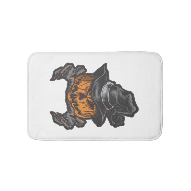 Halloween Pumpkins         Bath Mat (Front)