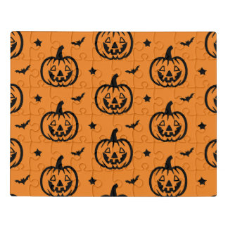 Halloween Pumpkins Bats Stars Acrylic Puzzle
