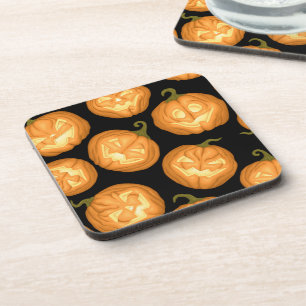 Halloween pumpkins beverage coaster