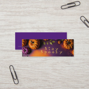 Halloween Pumpkins Bkmark Mini Business Card