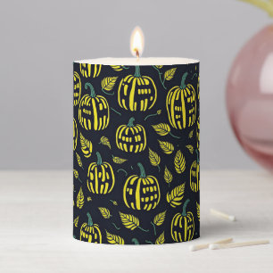 Halloween pumpkins candle