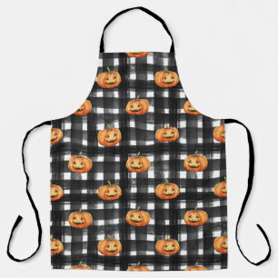 Halloween Pumpkins: Checkered Charm. Apron