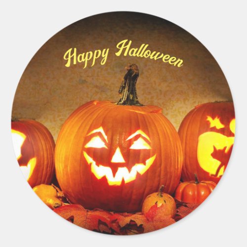 Halloween Pumpkins Classic Round Sticker