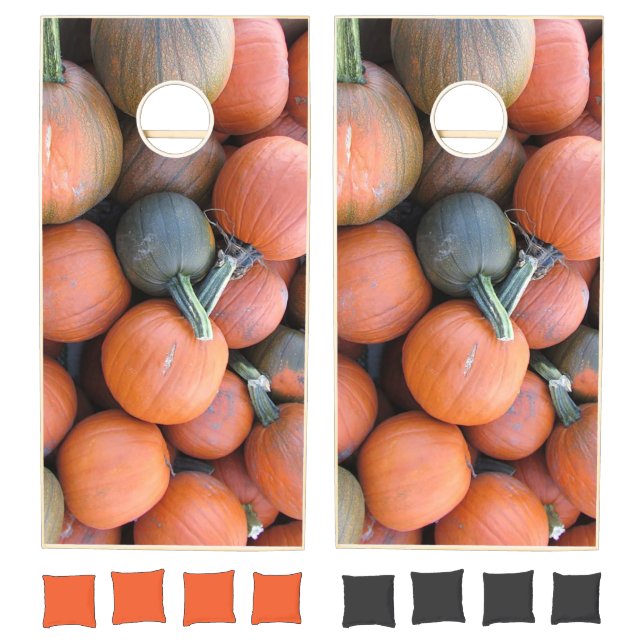 Halloween Pumpkins Corn Hole Bean Bag Game (Set)