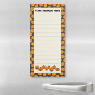 Halloween pumpkins custom magnetic notepad