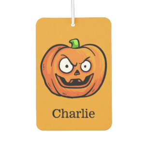 Halloween Pumpkins custom name air freshner Car Air Freshener