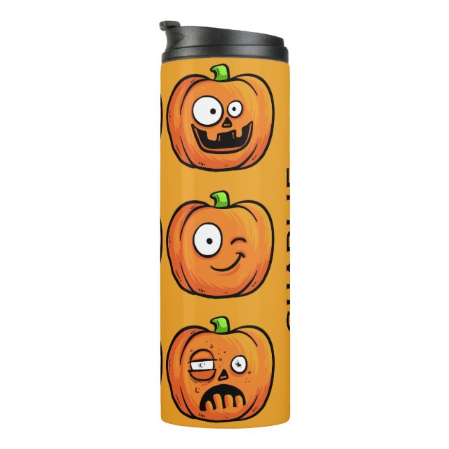Halloween Pumpkins custom name tumbler (Rotated Right)