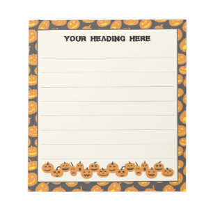 Halloween pumpkins custom notepad