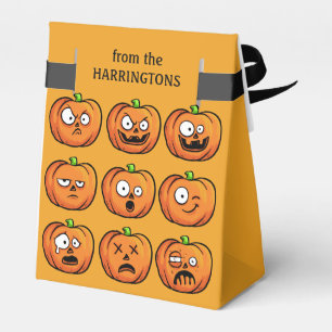 Halloween Pumpkins custom text favor box