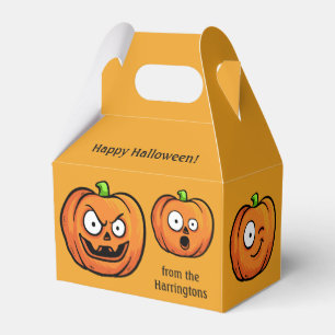 Halloween Pumpkins custom text favor box