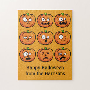 Halloween Pumpkins custom text puzzle