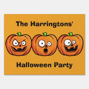 Halloween Pumpkins custom text yard signs