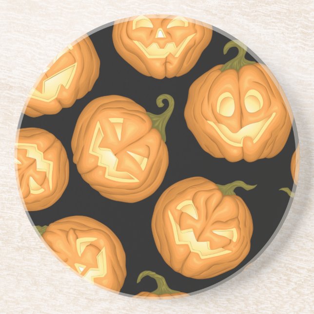 Halloween pumpkins drink coaster (Front)