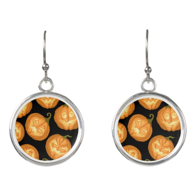 Halloween pumpkins earrings (Front)