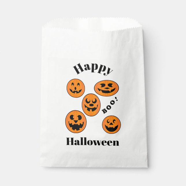 Halloween Pumpkins Favor Bag (Front)