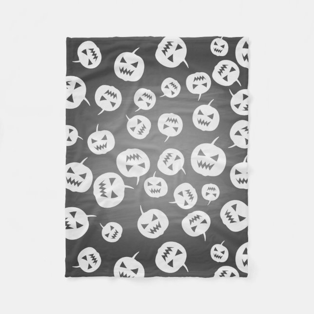Halloween pumpkins fleece blanket (Front)